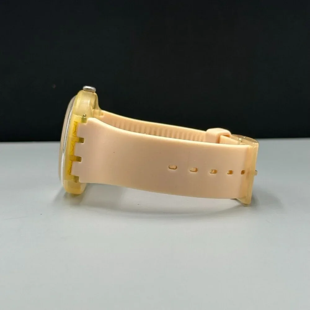 Swatch Rose Rebel Watch Unisex Date Window Round 40MM SUOT700 New Battery